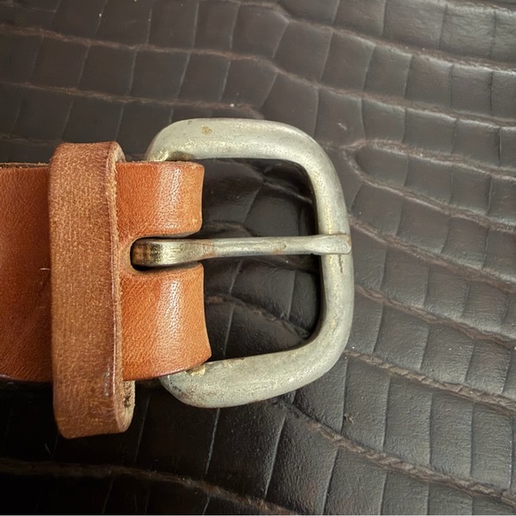 Vintage Erickson Hand-Tooled Leather Western Belt • Horse Motif Size 24